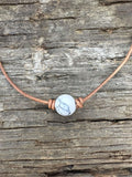 Bohemian Natural Stone Necklace Necklace coofandy White Turquoise One Size