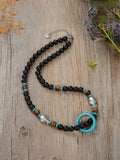 Mystic Ring Beaded Necklace Necklace coofandy PAT1 One Size (17.72")