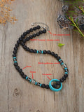 Mystic Ring Beaded Necklace Necklace coofandy PAT4 One Size (17.72")