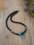 Mystic Ring Beaded Necklace Necklace coofandy PAT5 One Size (17.72")