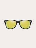 Trendy Square Polarized Sunglasses Accessories coofandy Black/Yellow One Size