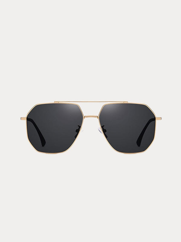 Fashion Rectangular Polarized Sunglasses Accessories coofandy Gold/Grey One Size