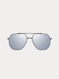 Fashion Rectangular Polarized Sunglasses Accessories coofandy Black/Silver One Size