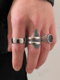 Simple 4Pcs Stacking Rings Set Accessories coofandy