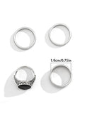 Simple 4Pcs Stacking Rings Set Accessories coofandy