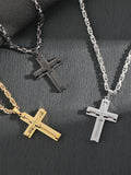 Gothic Alloy Cross Pendant Necklace Necklace coofandy