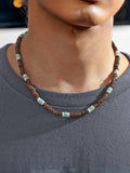 Bohemian Coconut Beaded Necklace Necklace coofandy