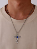 Angel Wing Cross Pendant Necklace Necklace coofandy