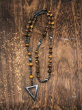 Natural Stone Cross Pendant Necklace Necklace coofandy PAT5 One Size