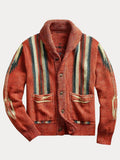 Vintage Graphic Sweater Coat Sweaters coofandystore Caramel S