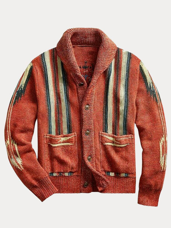 Vintage Graphic Sweater Coat Sweaters coofandystore Caramel S