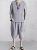 Casual Soft 2-Piece Cotton Linen Sets Sets coofandy