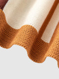 Breathable Stripe Knit Button Top Tops coofandy