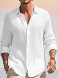 Premium Breathable Waffle Shirt Shirts coofandy White S