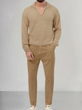 Stylish Soft 2-Piece Set Sets coofandy Khaki S