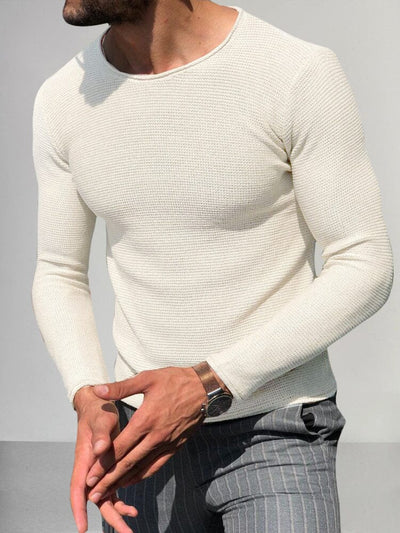 Stylish Lightweight Knit Top Sweater coofandy White M 