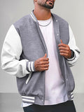 Casual Varsity Baseball Jacket Jackets coofandy