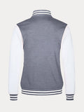 Casual Varsity Baseball Jacket Jackets coofandy