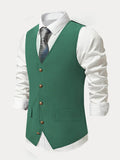 Vintage V-neck Vest Vest coofandy