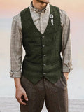 Classic Tweed Suit Vest Vest coofandy