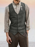 Classic Tweed Suit Vest Vest coofandy