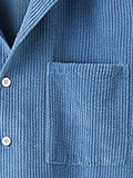 Casual Corduroy Shirt Shorts Set Sets coofandy