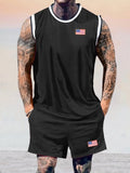 Athleisure Breathable Tank Top Shorts Set Sets coofandy