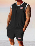 Athleisure Breathable Tank Top Shorts Set Sets coofandy