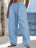 Comfort Relaxation Resort Pants Pants coofandy Blue S