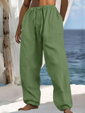 Comfort Relaxation Resort Pants Pants coofandy Green S