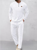 Breathable Waffle 2-Piece Tracksuit Set Sets coofandy White S