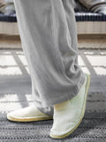 Leisure Cotton Linen Drawstring Pants Pants coofandy