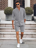 Comfort Simple 100% Cotton Set Sets coofandy Dark Grey S