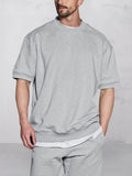 Essential Laid-Back T-shirt T-Shirt coofandy Light Grey M