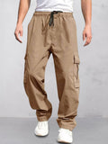 Casual Urban Explorer Cargo Pants Pants coofandy Khaki M