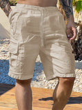 Versatile Cargo Cotton Shorts Shorts coofandy Light Khaki S