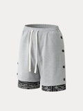 Stylish Paisley Trim Shorts Shorts coofandy