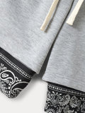 Stylish Paisley Trim Shorts Shorts coofandy