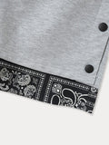 Stylish Paisley Trim Shorts Shorts coofandy