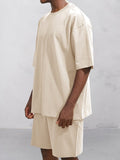 Essentials Cotton Two-Piece Set Sets coofandy
