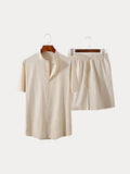 Versatile 100% Cotton Two-Piece Outfits Sets coofandy
