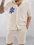Vibrant Jacquard Knit Shirt Set Sets coofandy