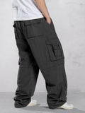 Comfortable Baggy Cargo Pants Pants coofandy Black S