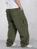 Comfortable Baggy Cargo Pants Pants coofandy Green S