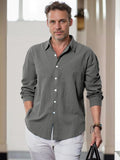Classic Simple 100% Cotton Shirt Shirts coofandy Dark Grey S