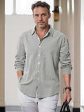 Classic Simple 100% Cotton Shirt Shirts coofandy Light Grey S