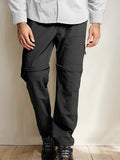 Convertible Quick Dry Travel Pants Pants coofandy Black S