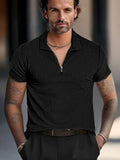 Classic Comfort Corduroy Polo Shirt Shirts & Polos coofandy Black S