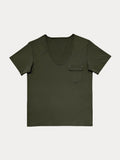 Casial Versatile U-Neck Tee T-Shirt coofandy