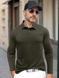 Essential Color Block Polo Shirt Shirts & Polos coofandy Army Green M